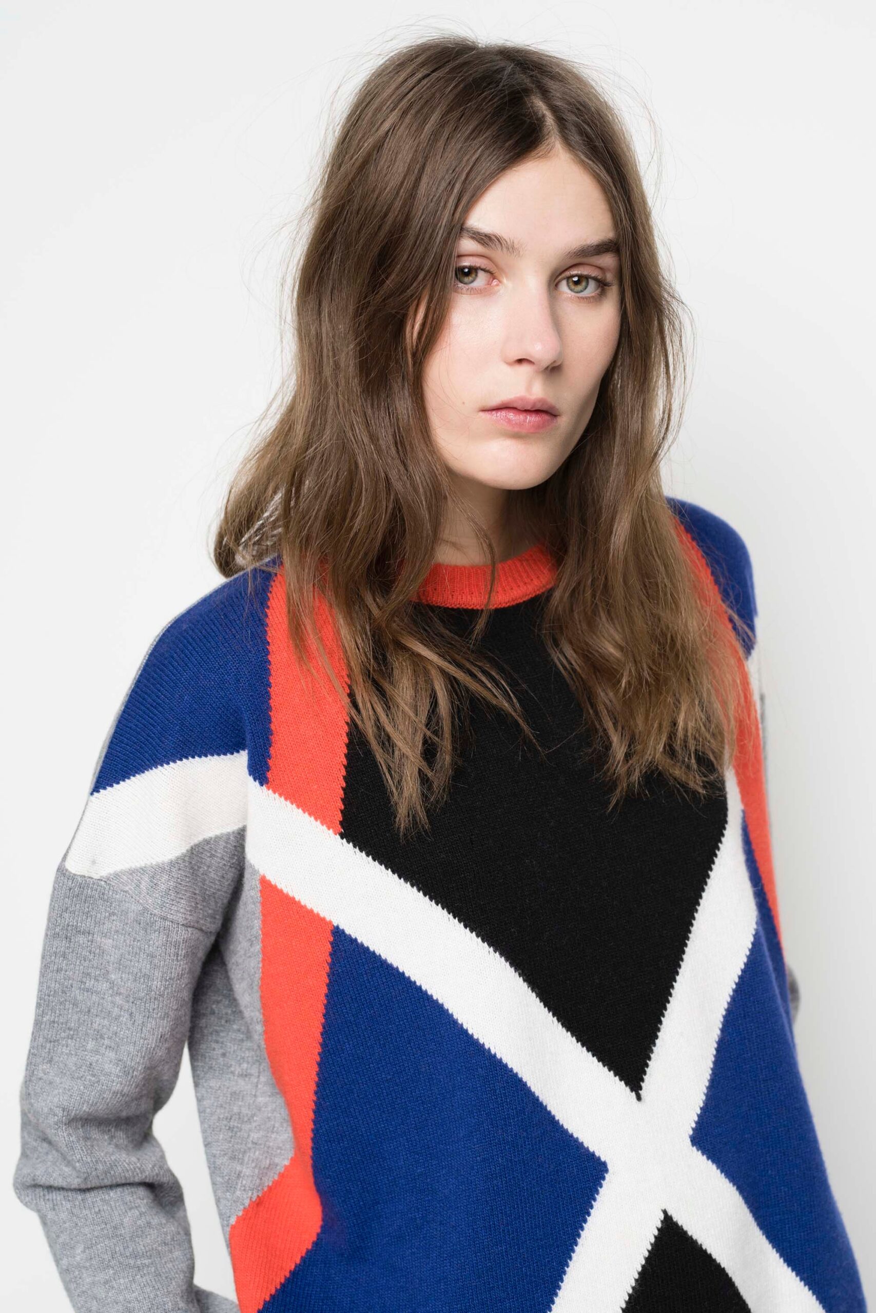 color-blocked relaxed sweater