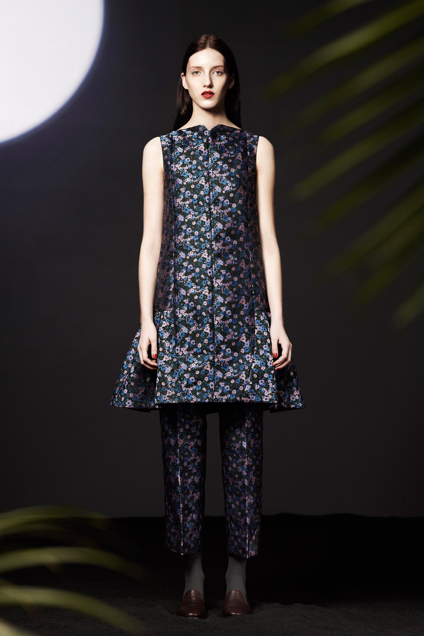 floral printed midi dress and pants