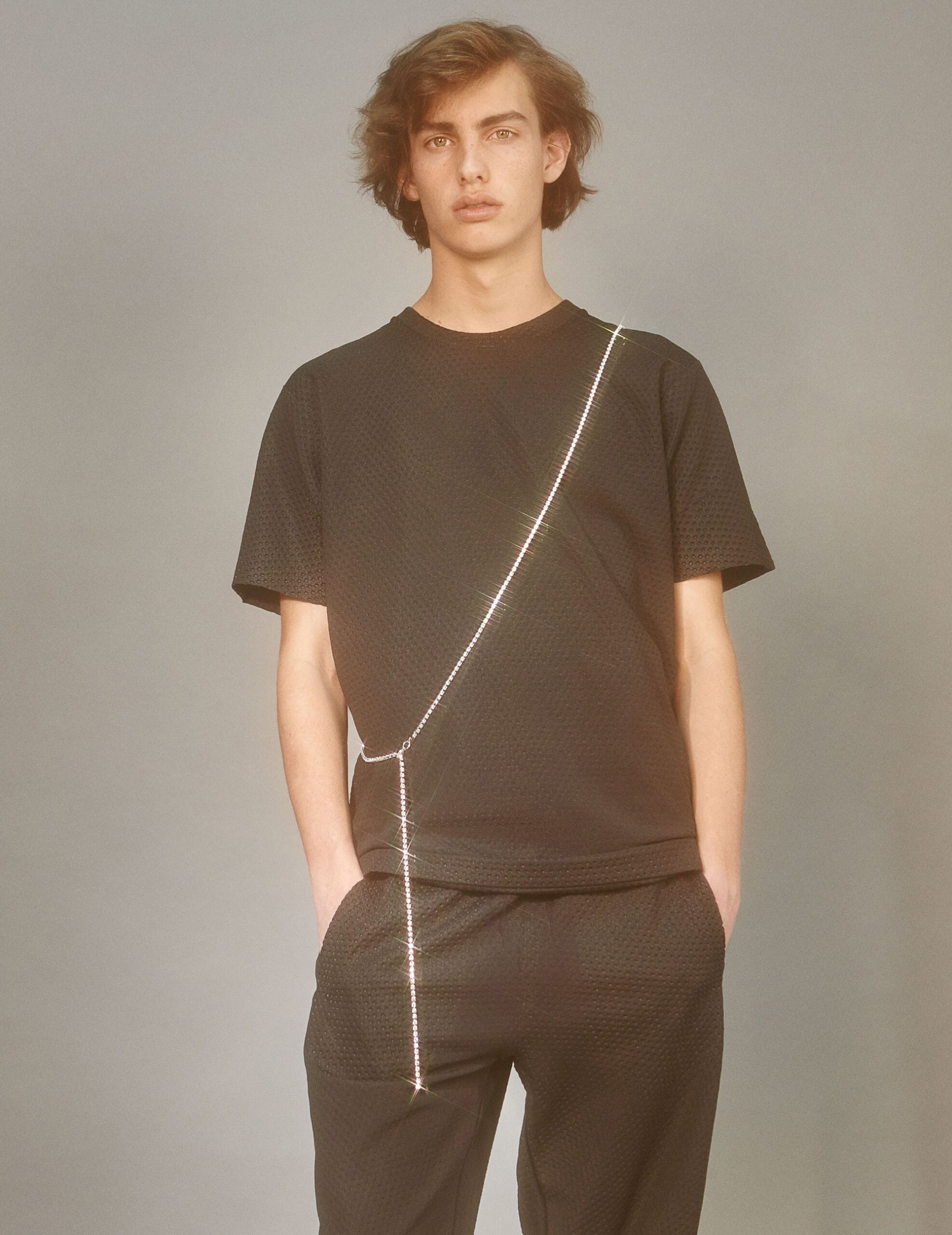 black relaxed t-shirt and pants