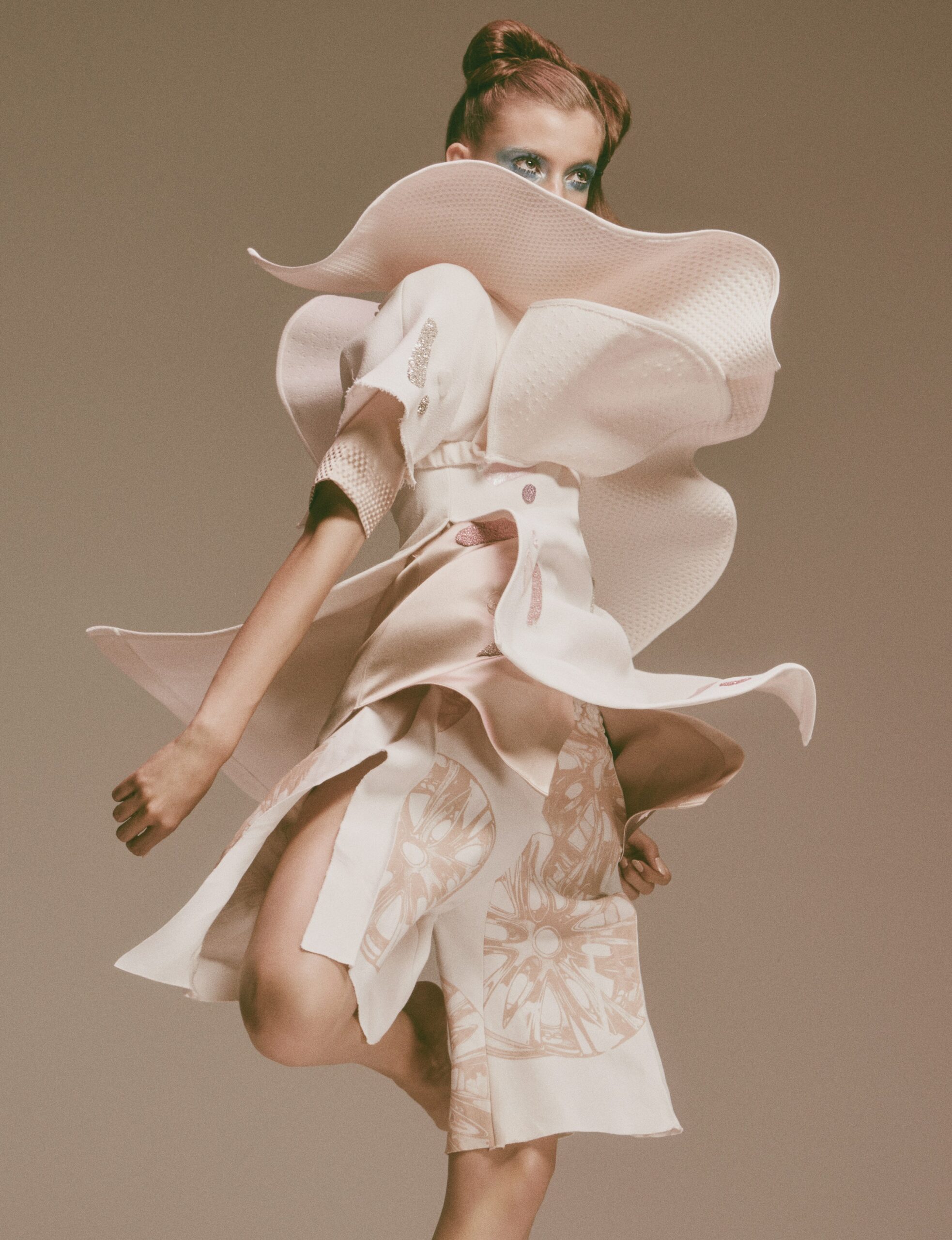 pink silk sleeveless dress