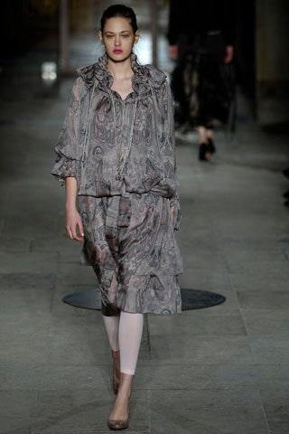 gray silk relaxed midi dress