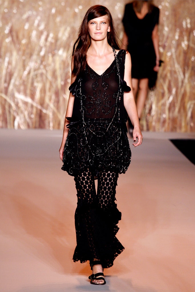 black mini dress with flared pants