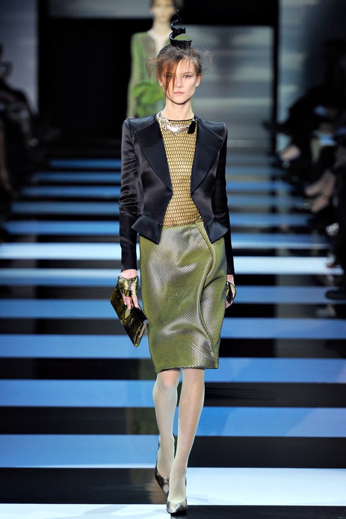 black blazer green fitted dress