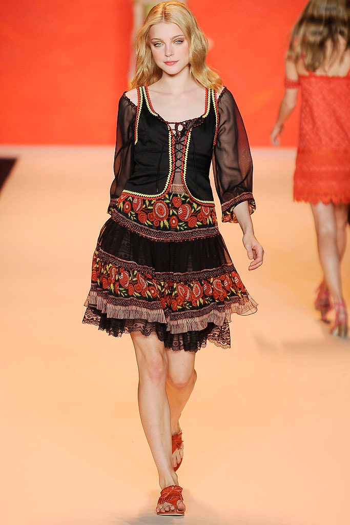 black and red embroidered mini dress
