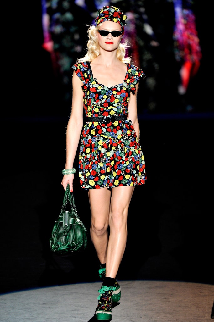 colorful short dress with accessories