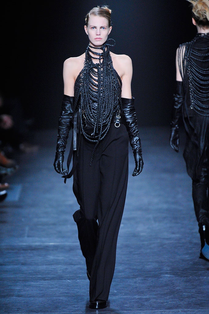black silk relaxed high-waisted straight-leg pants