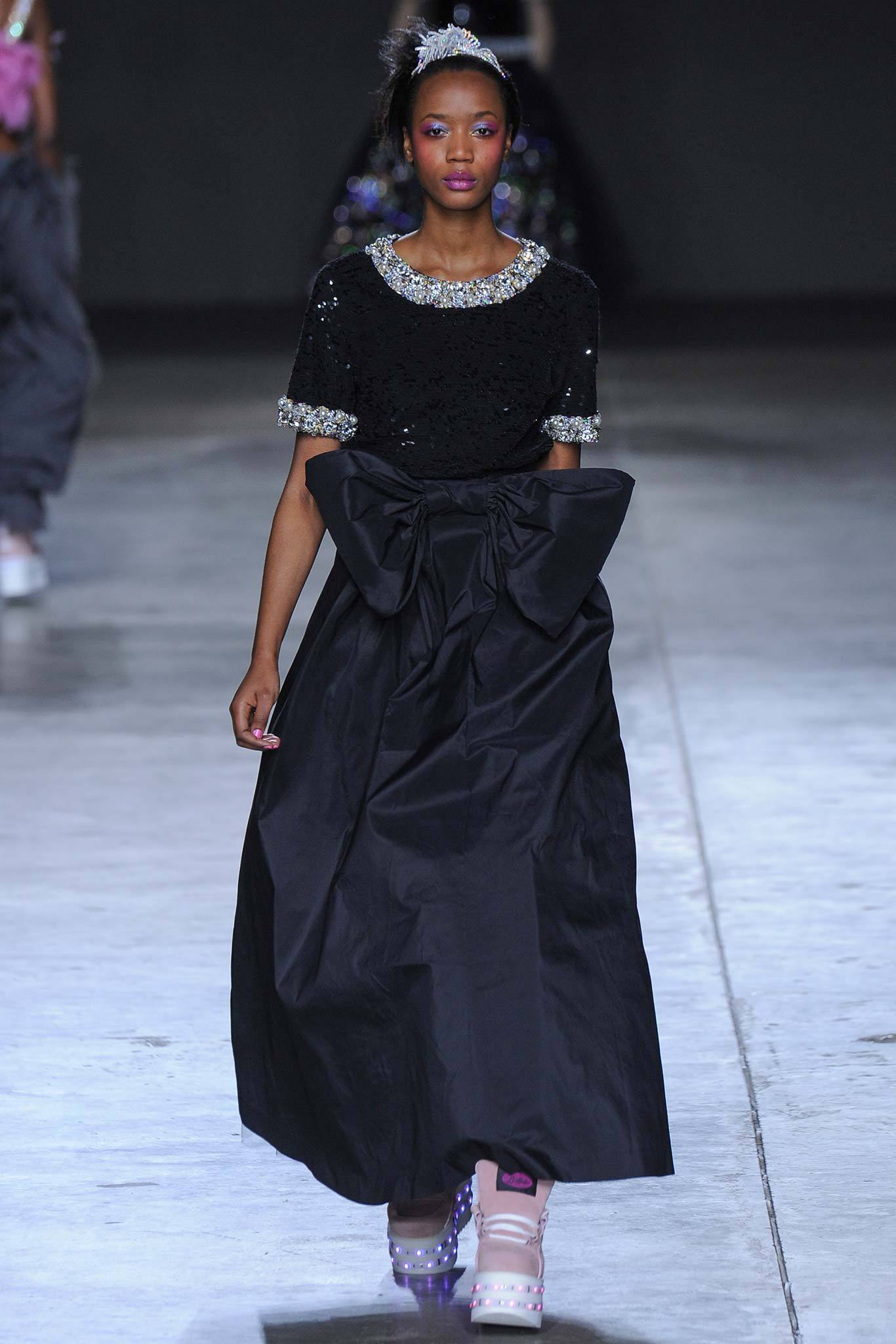 black beaded midi dress