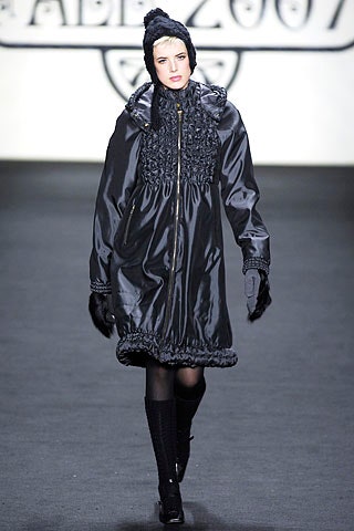 black fitted coat with hood