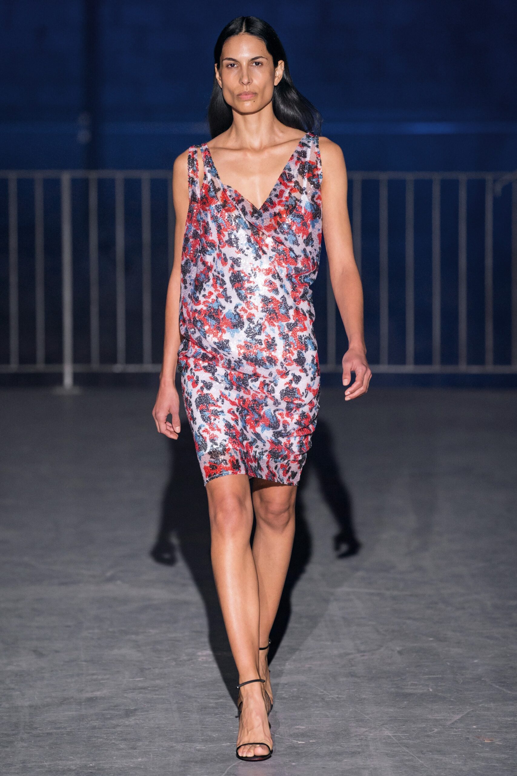fitted printed mini dress