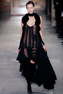black sheer layered dress with scarf
