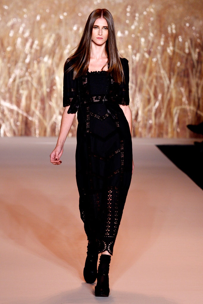 black embroidered maxi dress