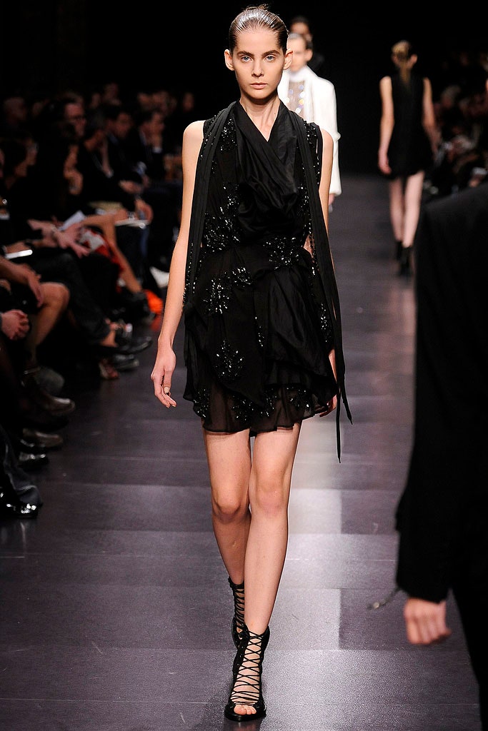 black silk sleeveless mini dress