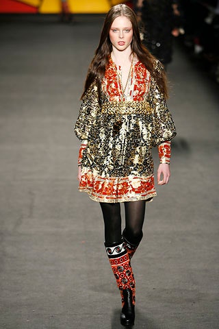 red silk long-sleeve v-neck relaxed printed pleated dress