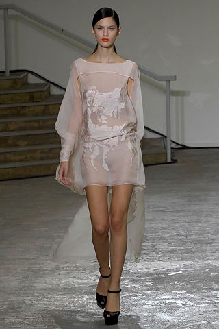 beige silk off-shoulder dress