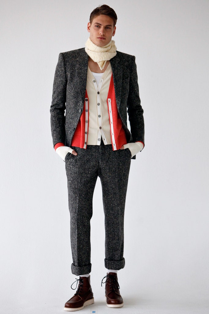 gray tailored wool suit