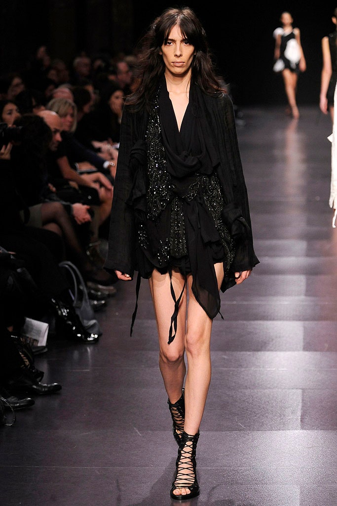 black silk mini dress