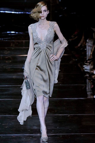 beige silk embroidered dress with shawl