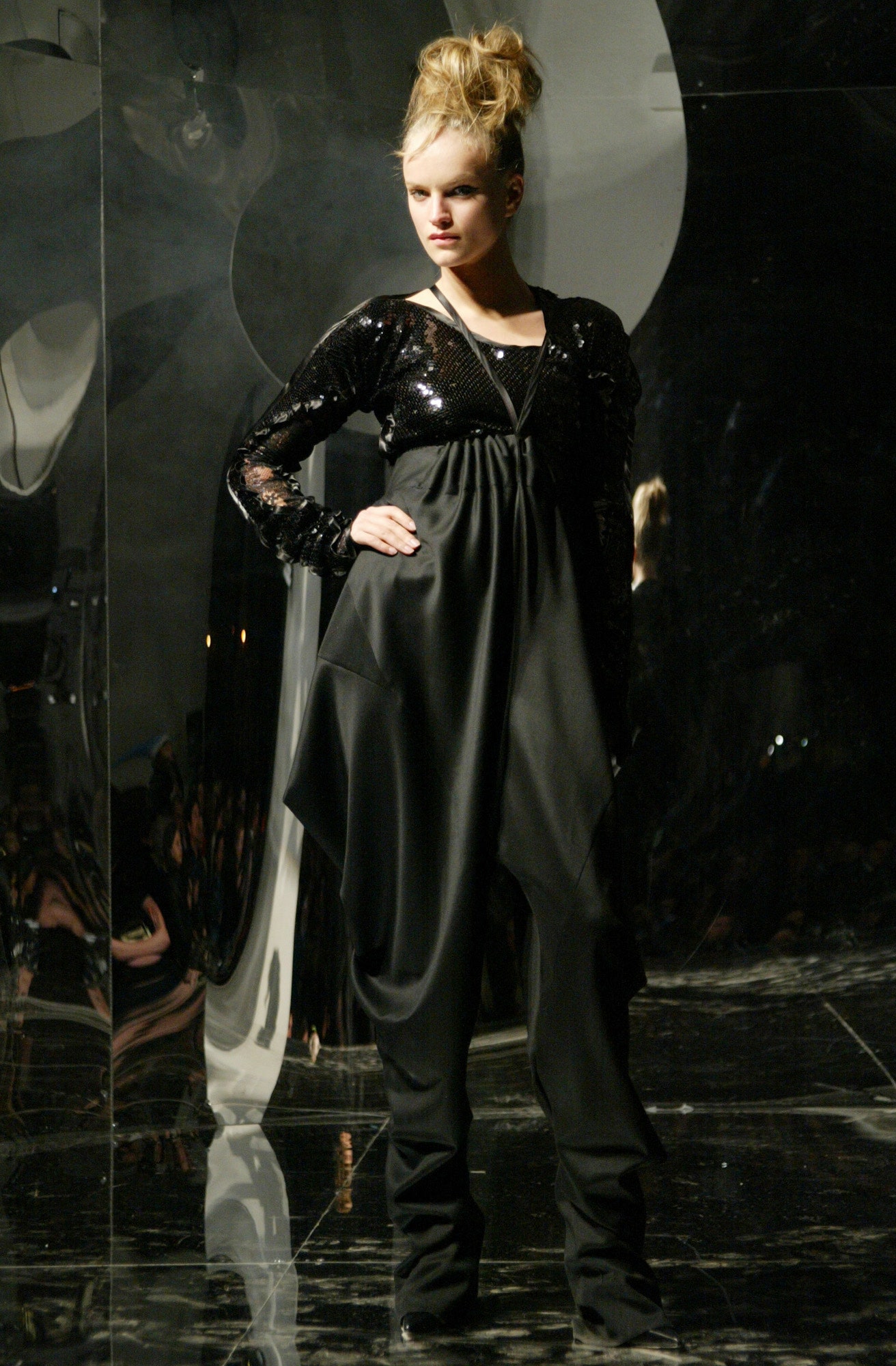 black silk relaxed jumpsuit