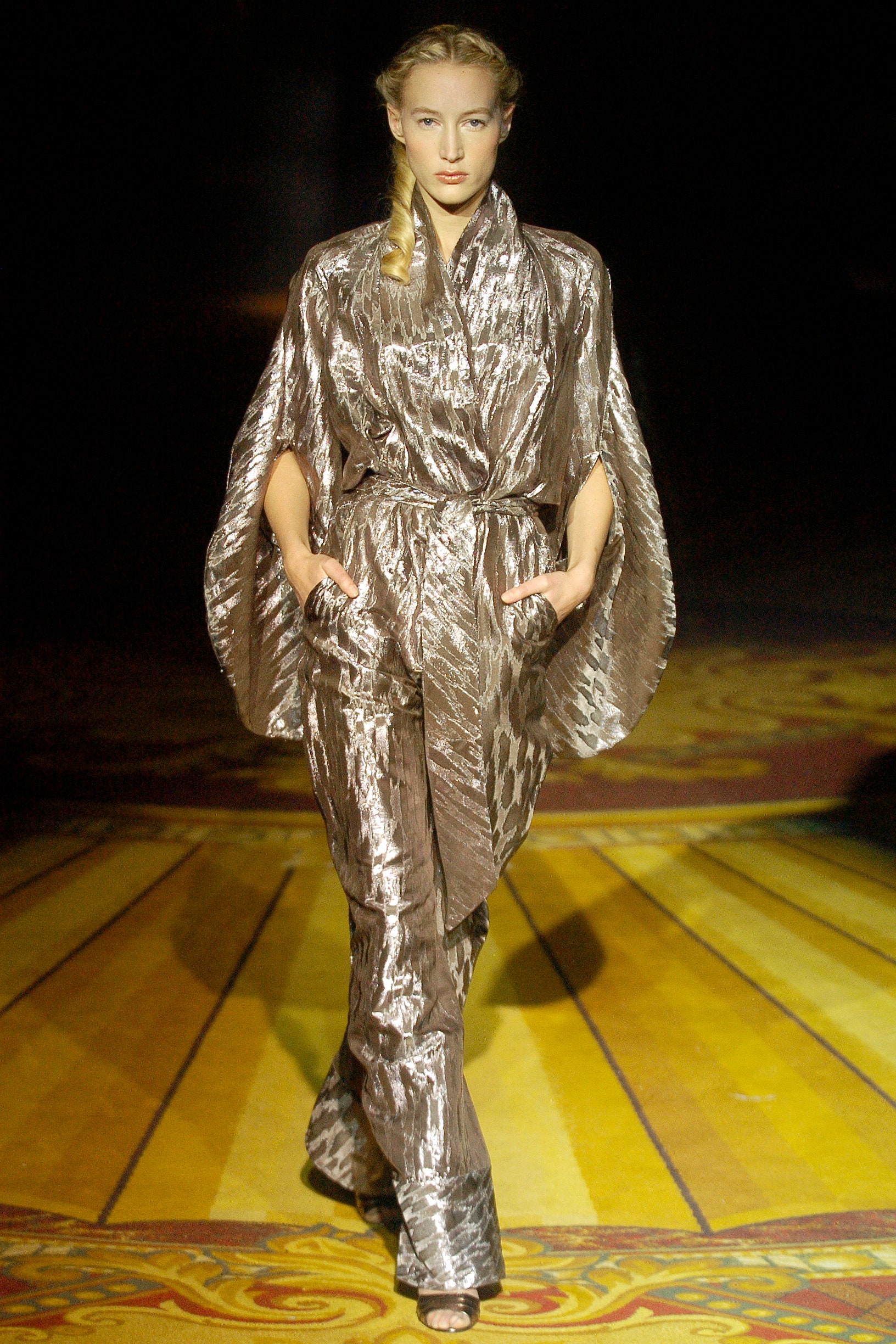 gold silk relaxed jumpsuit