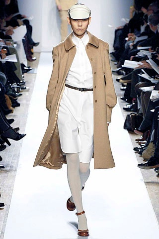 beige wool long-sleeve collared relaxed buttoned midi coat