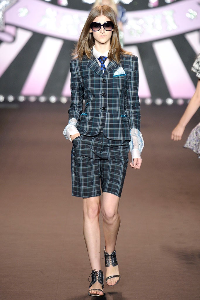 blue plaid tailored suit