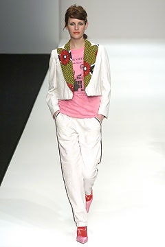 white cotton short-sleeve collared tailored layered jacket
