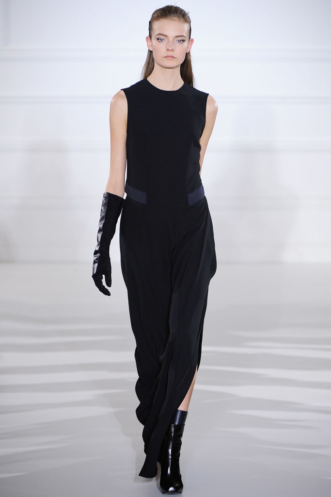 black silk sleeveless dress