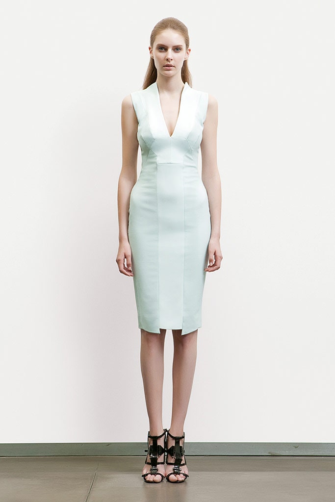 mint silk sleeveless dress
