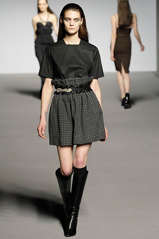 black leather fitted zippered boots