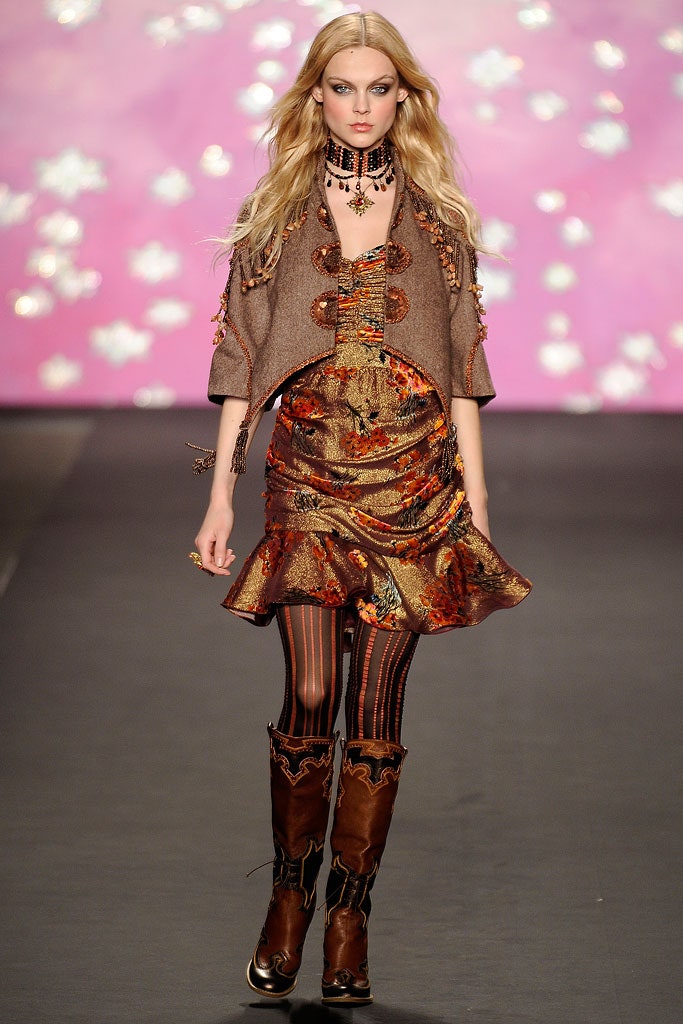 brown silk sleeveless v-neck fitted ruffled flared dress