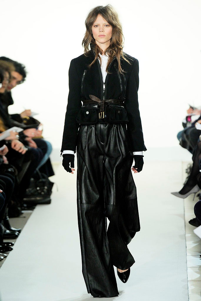 black leather jacket and pants