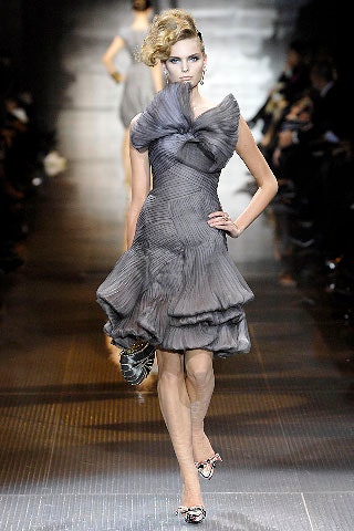 gray silk sleeveless dress