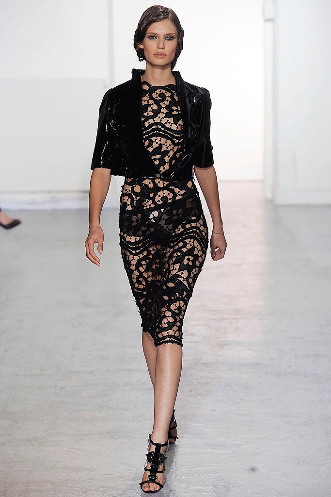 black velvet short-sleeve collared structured shiny jacket