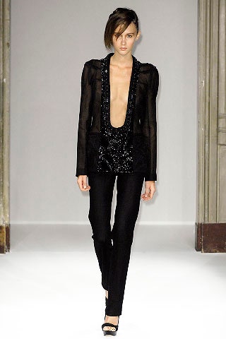 black fitted blazer and pants