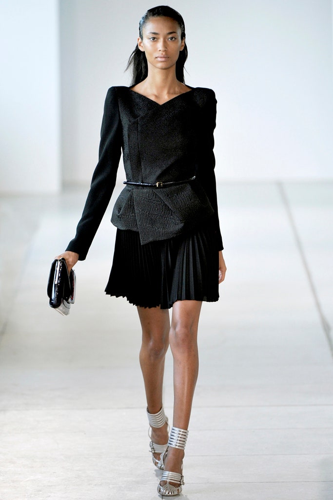 black fitted mini dress