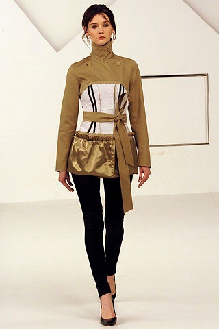 beige cotton long-sleeve collared fitted belted jacket
