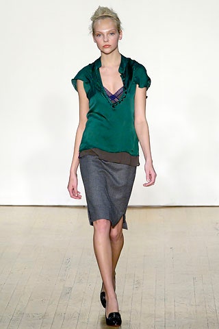 gray wool asymmetric fitted pencil skirt
