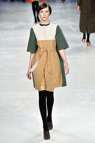 green beige gray belted midi dress