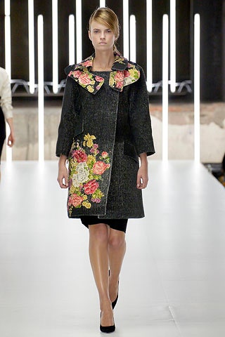 black embroidered coat with dress