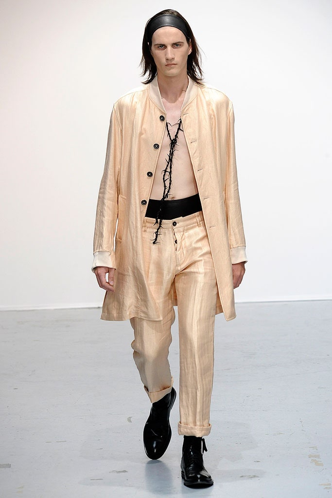 beige silk long-sleeve collared relaxed buttoned shiny shirt