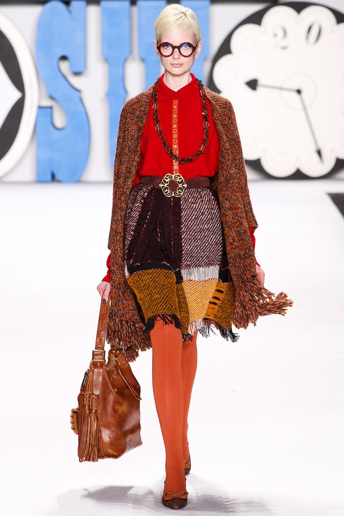 red blouse with multi skirt