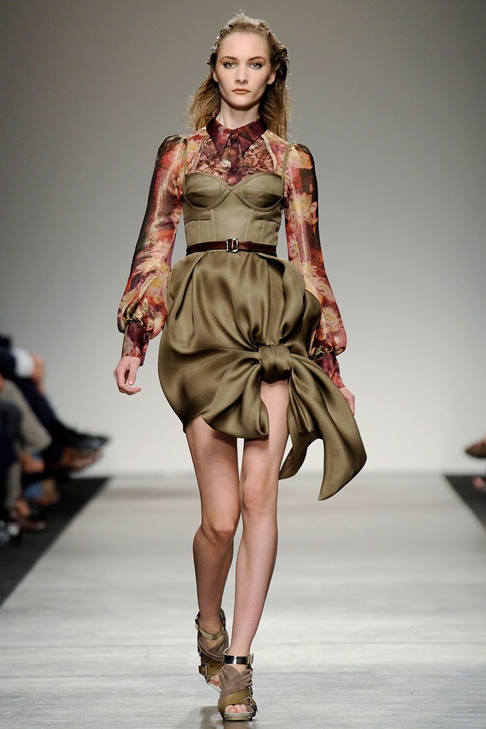 fitted mini dress with long sleeves