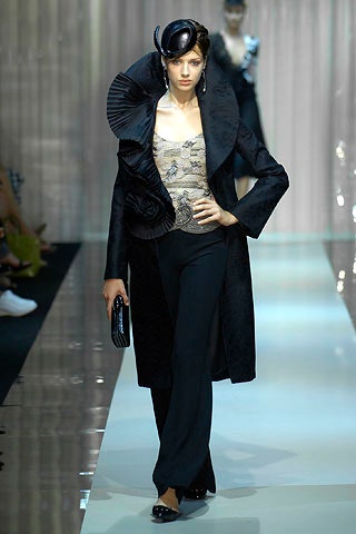 black silk coat with lace top