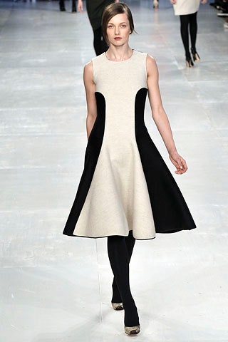 black and white a-line dress