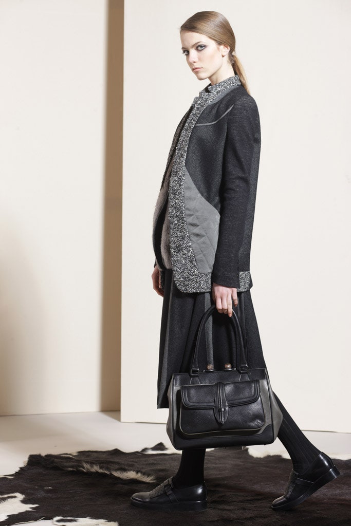 black wool coat and dress