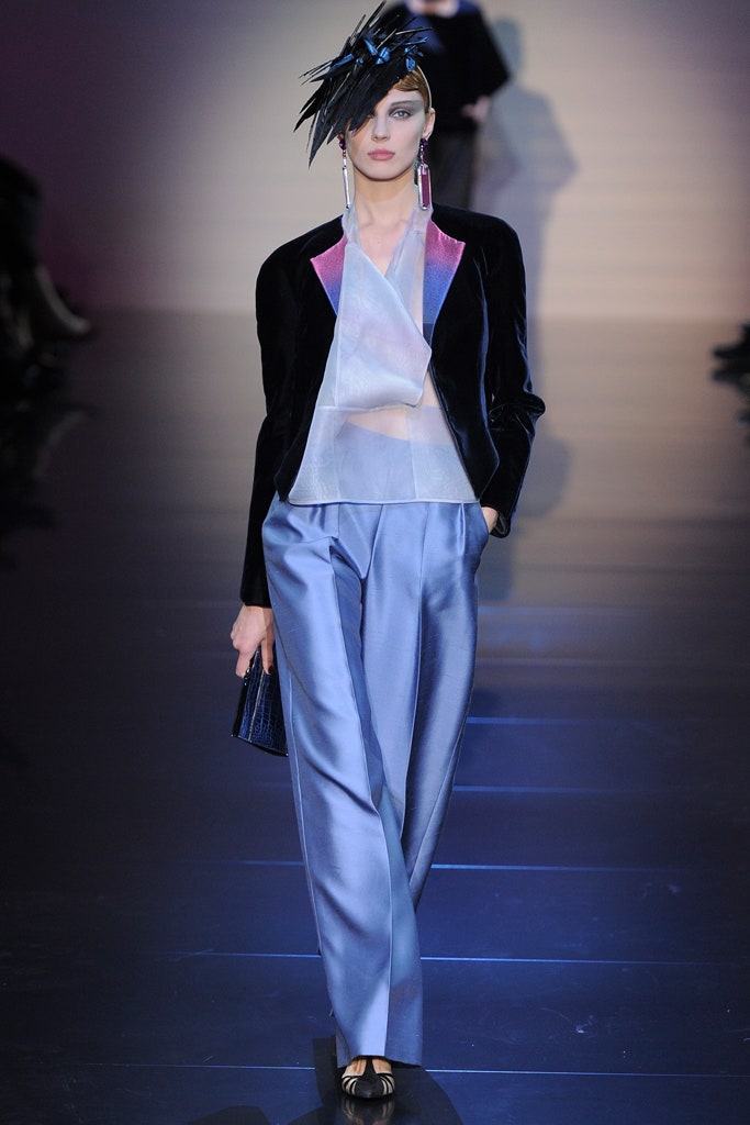 black velvet fitted jacket with silk top