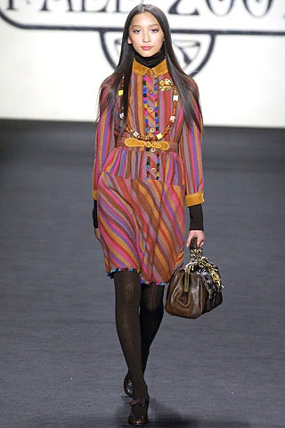 multi-striped fitted dress