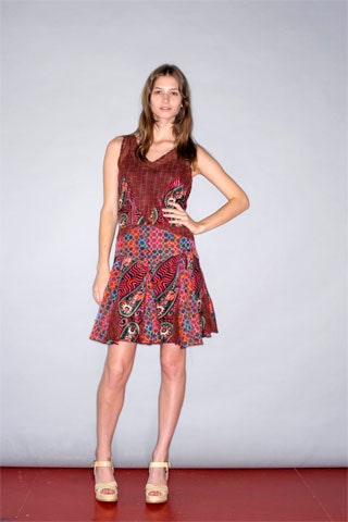 fitted sleeveless printed mini dress