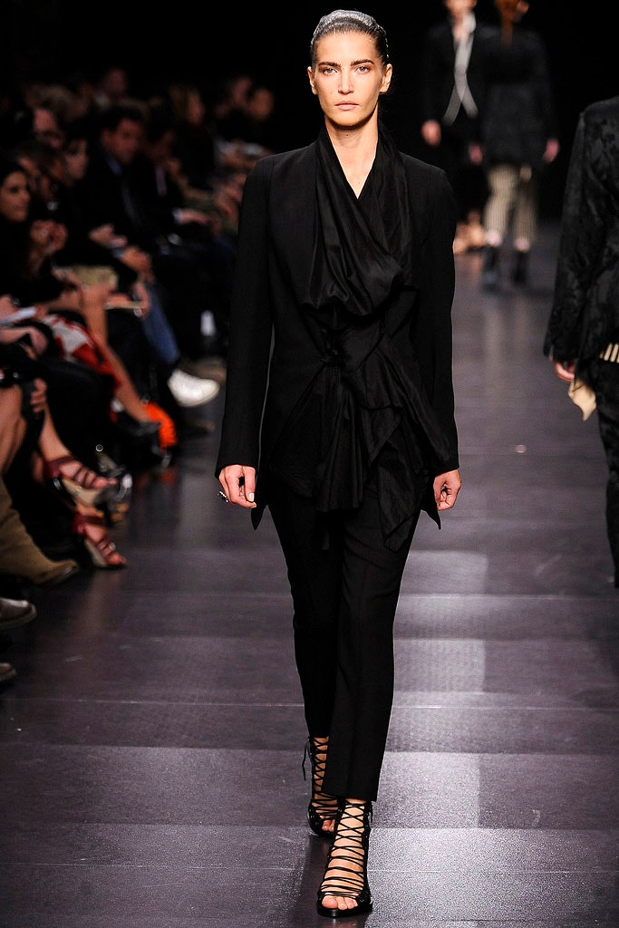 black silk fitted blazer and pants