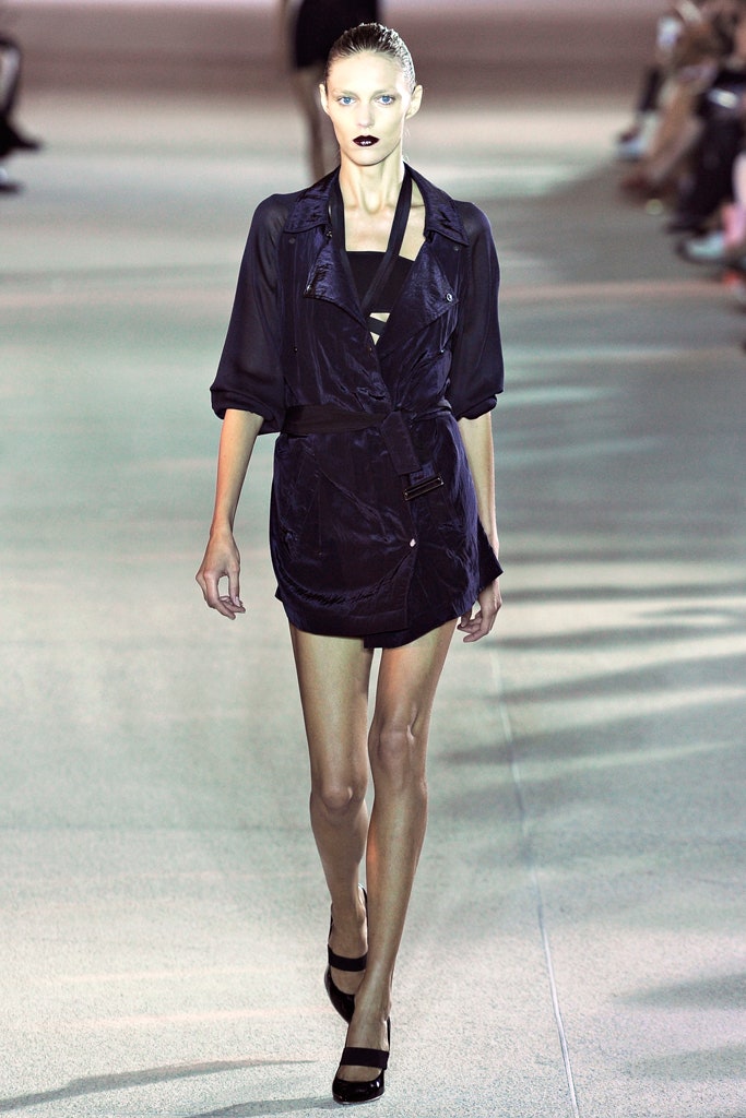 black silk fitted mini dress